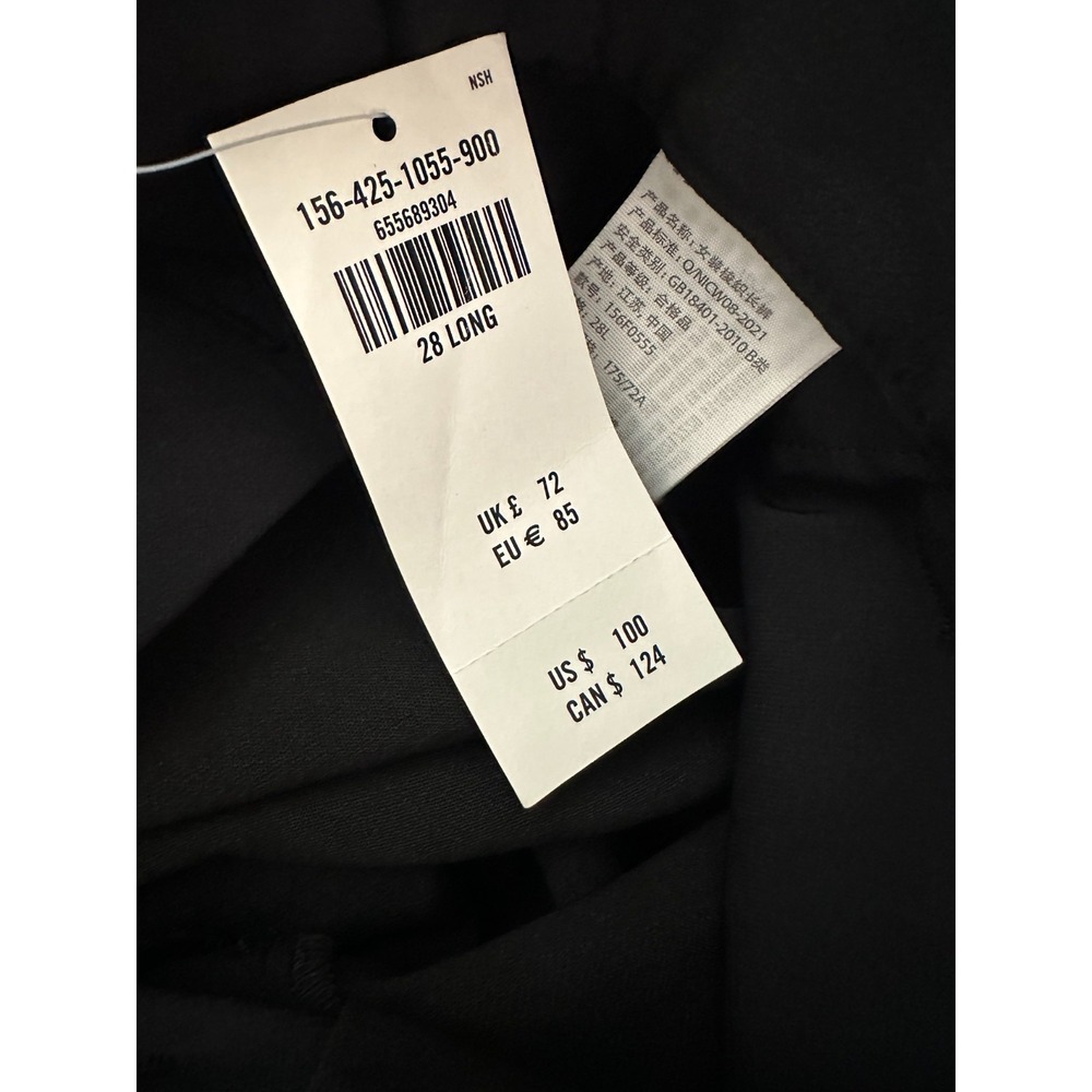 NEW Abercrombie & Fitch High Rise Pleated Ultra Wide Leg Trouser Black 28 6L - Picture 12 of 16